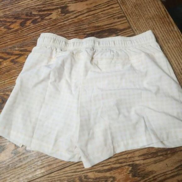 Johnny Was Calme yellow&white gingham print athletic shorts sz Medium - Picture 3 of 4